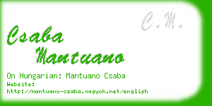 csaba mantuano business card